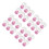 24Pièces Boules À Neige Rose Pour Cadeaux Décor 1