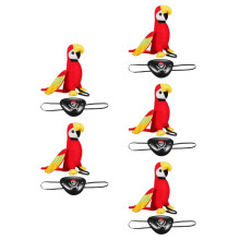 5Ensembles Accessoires Cosplay Pirate Perroquets Peluche Colorés