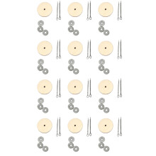 40Sets Silberne Doll Making Zubehör Für Drehbare Arme Und Beine