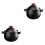 2Pièces Pot À Ragoût Céramique Noir, Design Doux, Usage 1