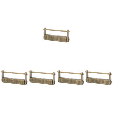 5Pcs Vintage Chinese Style Combination Locks for Cabinet Drawer Golden