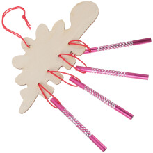 40Ensembles Carillons Suspendus En Bois Naturel Pour Bricolage Enfant