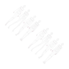 2Sets Weißes Präzisions Zeichenvorlagen Lineal Für