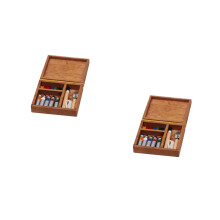 2PiÚces Palette Peinture Bois Coloré Pour Décoration Mini