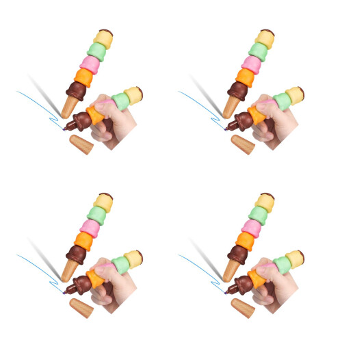 8Ensembles Glace Empilables Colorés Stylos Marqueurs École