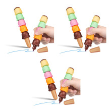 6Ensembles Marqueurs Livre Glace Compact Couleurs Variées
