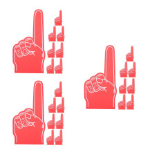 24Pcs Red Foam Game Day Hands Sports Cheering Gloves Event Supplies