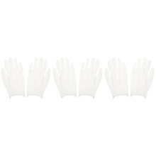 3Paires Gants De Performance Blancs En Tissu Pour Usage Scénique
