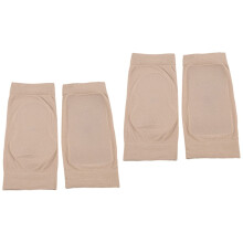2Stk Sportsocken Mit Beige Gel-Fersenkissen Und Leichter Kompression