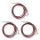 3Pièces Câbles Guitare Nylon Rouge Connecteur Précis 1