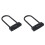 2Pcs Black Combination U Locks for Bikes Gates and Outdoor Security 1