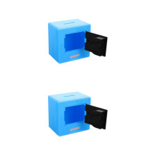 2Stk Kleiner Geldbehälter Blau, Passwort Design Safe Für Zuhause