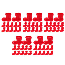 30Paires Bottes Miniatures De Père Noël Rouge En Décor DIY