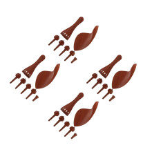 4Pièces Chevilles Violon Bois Marron Clair Et Appui-Menton Confortable