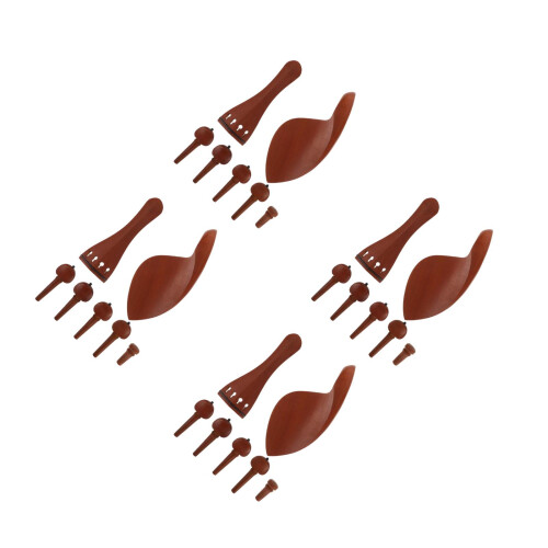 4Pièces Chevilles Violon Bois Marron Clair Et Appui-Menton Confortable