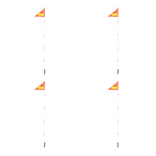 4Pièces Fanions Métal Orange Pour Scooter