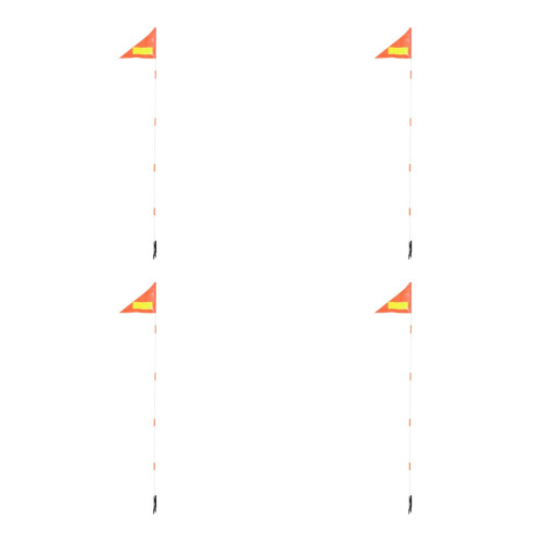 4Pièces Fanions Métal Orange Pour Scooter