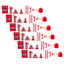 18Ensembles Accessoires Pompiers Plastique Décor
