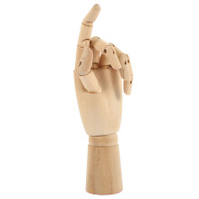 4Pièces Modèles De Mains En Bois Jointes Beige Décoration Bureau