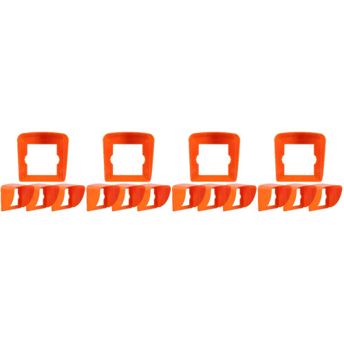 16Pièces Cache-Prises Étanche Orange Ventilé Usage Extérieur