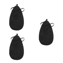 3Pièces Chiffon Nettoyage Intérieur Saxophone Clarinette Flûte Noir
