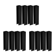 12Pièces Profilés De Renfort Noir En PVC Pour Portes Escaliers