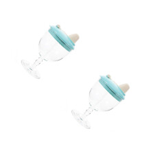 2Pcs Sky-Blue Toddler Spill-Proof Cup Baby Milk Juice Water Bottle