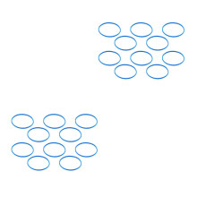 20Pièces Anneaux De Protection Microphone Bleu En Caoutchouc Pour Ktv