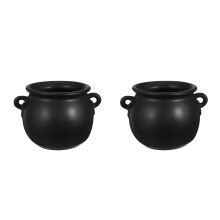 2Pièces Chaudron Céramique Noir, Bol À Bonbons Halloween Pour
