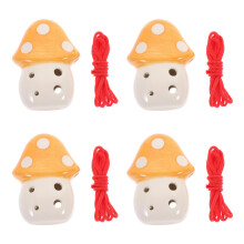 4Pièces Instrument Vent Enfant Ocarina Champignon 6 Trous Céramique