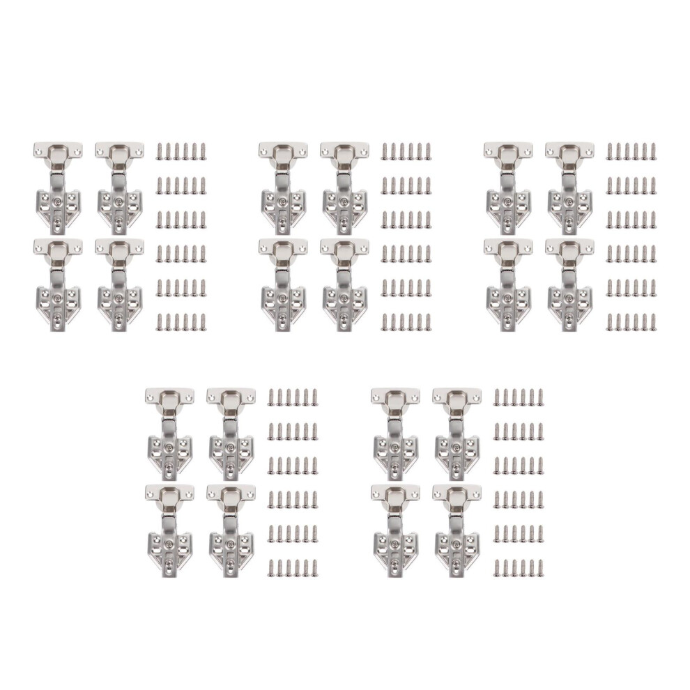 5 Count Cabinet Cupboard Door Hinge Hydraulic Type Stainless Steel 3711121936297