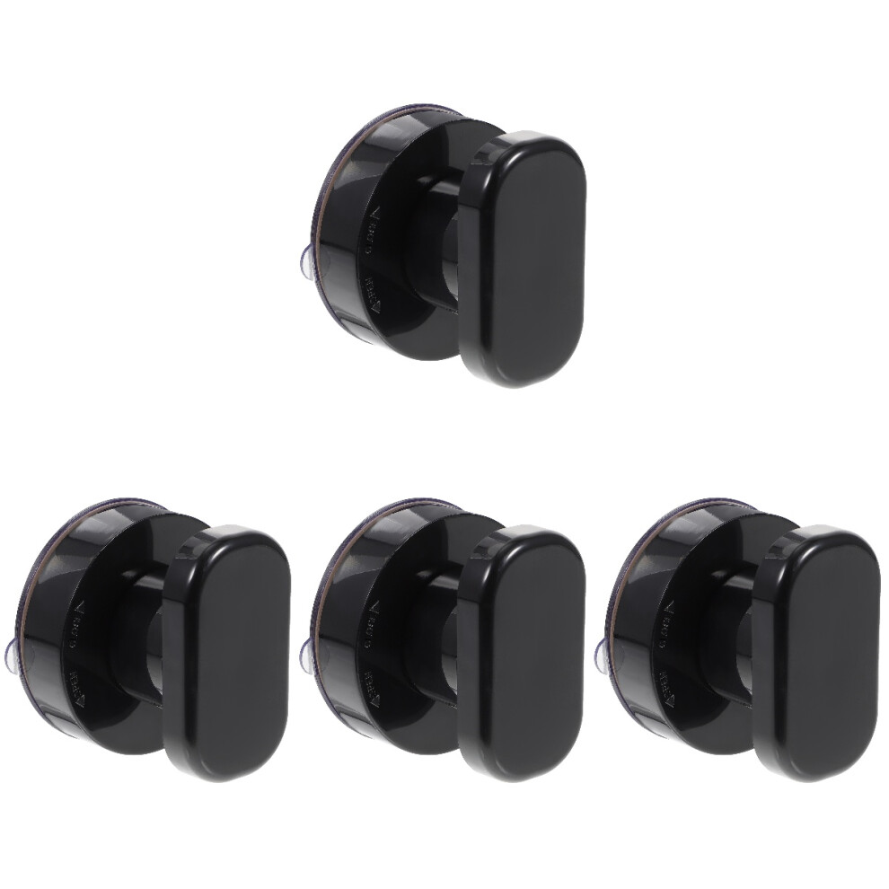 4Pcs Black Adhesive Pull Handles Self Stick Knobs For Cabinet Drawers 3704256829190