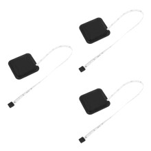 3Pièces Petit Mètre Portable En Cuir Noir Vintage Pour Corps