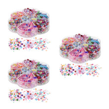 3Pièces Paillettes Assorties Plastique Pour Couture Décoration DIY