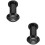 2Pièces Porte Large Angle 220 En De Zinc Noir 1