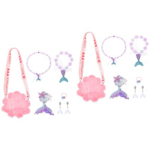 2Ensembles Bijoux Enfants Plastique Kit Colliers Bracelets