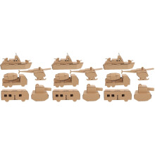15Pièces Puzzle 3D En Papier DIY Beige Jouet Éducatif Décor