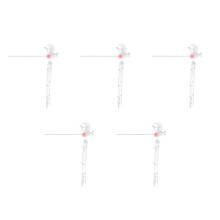 5Pièces Épingles Anciennes Argent Fleurs Pompons Pour Enfants