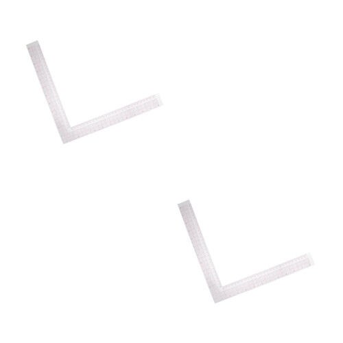 2Pcs Pink Plastic L Shape Ruler for Sewing High Precision Tailor Tool