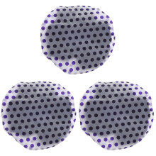 3Pièces Bonnet De Bain Violet Satiné Protection Longs