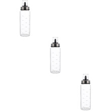 3Pcs High Borosilicate Transparent Oil Storage Can with Scale
