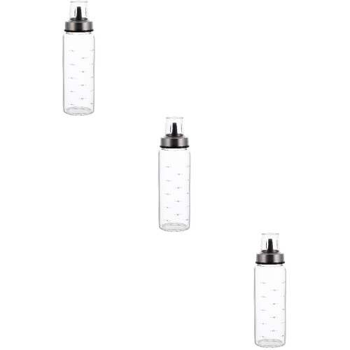 3Pcs High Borosilicate Transparent Oil Storage Can with Scale