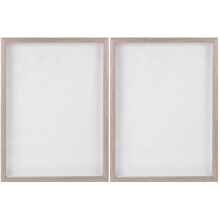2Pcs Solid Wood Desktop Frame Simple Photo Holder for Room Adorn Grey