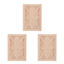 3Pièces Bois Appliques Sculptées Décoratives Pour Mobilier