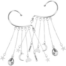 8Pièces Clip Argent Tassel Confortable Style Féminin