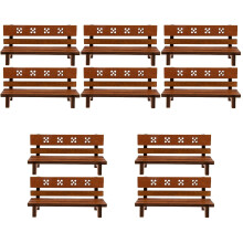 10Pièces Mini Bancs En Bois Clair Décoratifs Pour Maison De