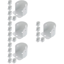 24Pcs Heavy Duty White Iron Closet Rod Holders for Wall and Closet