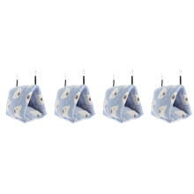 4Pcs Blue Warm Nest for Small Pets Hamster Hideout Rabbit Resting Bed