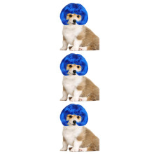 3Pcs Blue Pet Headwear Wig Dog Cat Costumes Lightweight Decoration