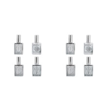 8Pièces Flacons Spray Sub Verre Argenté Compact Pour Essences